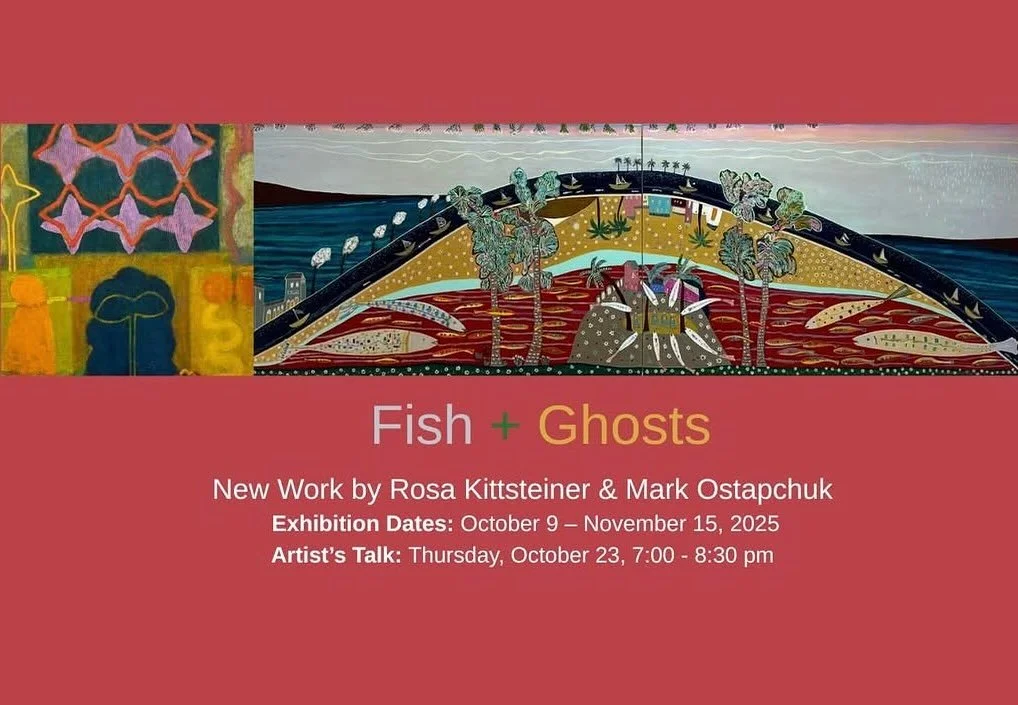 Please join @huck_ostap and @rp_kittsteiner_art in conversation about, Fish+Ghosts, now on @formcontentgallery through November 15, 2025. The artist talk takes place on Thursday, October 23, from 7:00pm to 8:30pm. Free and open to the public. 

Mark 