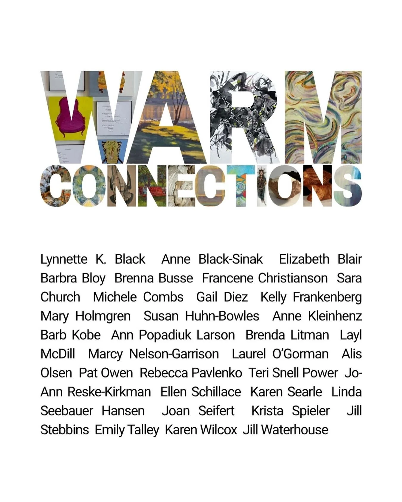 Mark your calendars! Exciting things are coming to the gallery very soon. 

Form+Content Gallery is pleased to present &ldquo;WARM Connections&rdquo;, an exhibition highlighting work by thirty-three artists representing the many affiliate groups conn