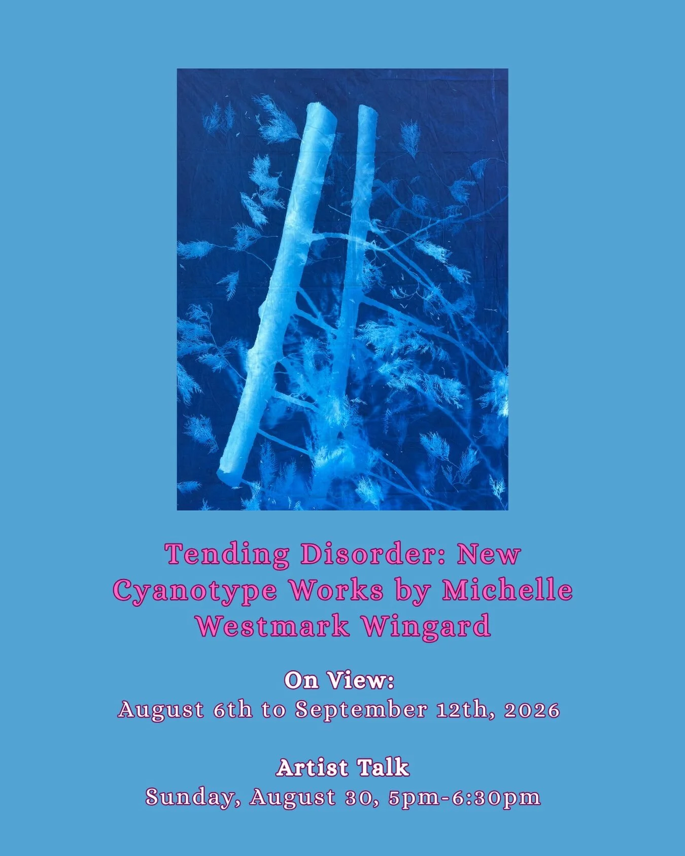 Please join us for a conversation with artist, @westmarkwingard_art , about her newest solo exhibition, &ldquo;Tending Disorder.&rdquo; All are welcome! Free and open to the public!

EXHIBITION DATES:
August 6th to September 12th, 2026

ARTIST TALK:
