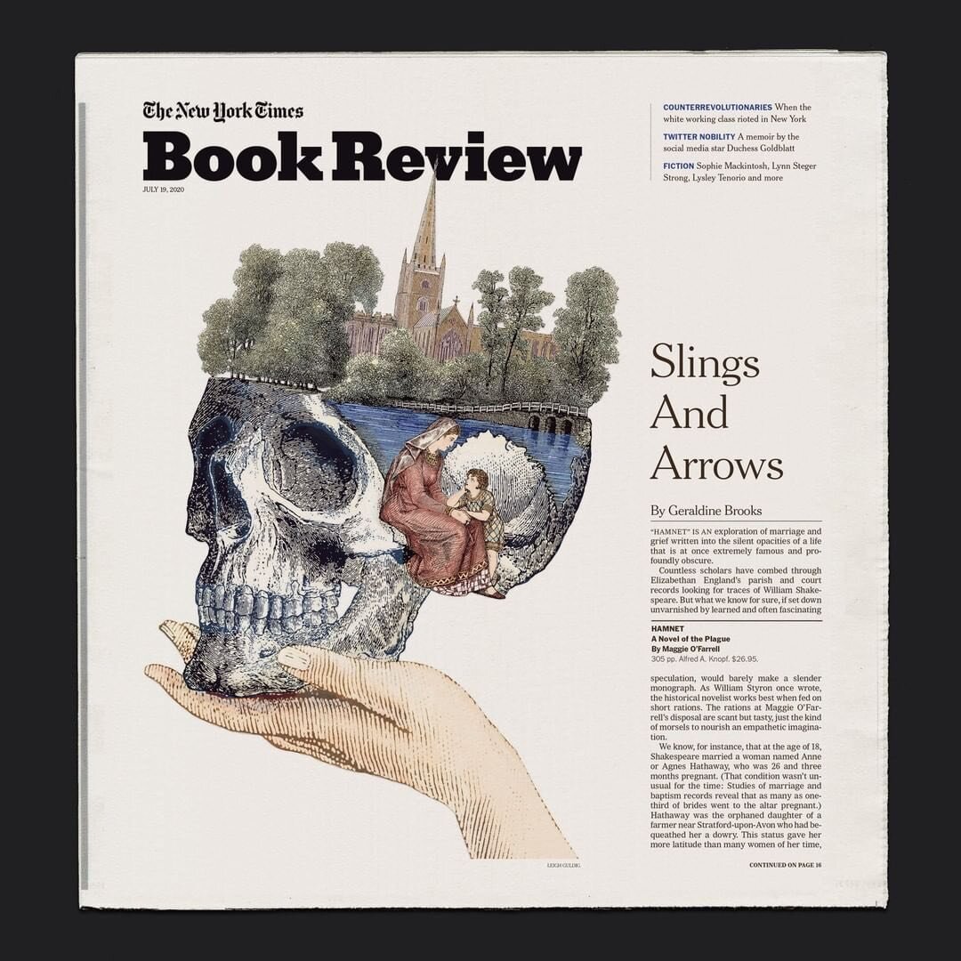 Honored to be featured on the cover of this week&rsquo;s @nytbooks 
Many thanks to the always incredible AD @matt.dorfman

**** Repost****
Maggie O'Farrell's new novel, &quot;Hamnet,&quot; refracts the marriage of William Shakespeare and Agnes Hathaw