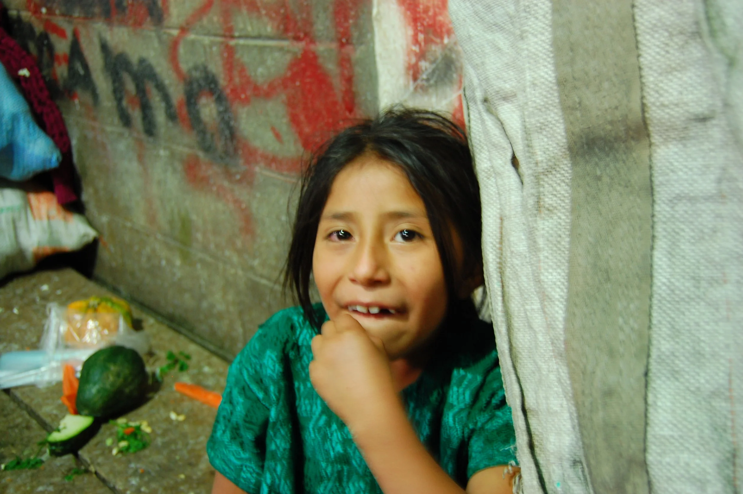  A girl in a market in Antigua, Guatemala 