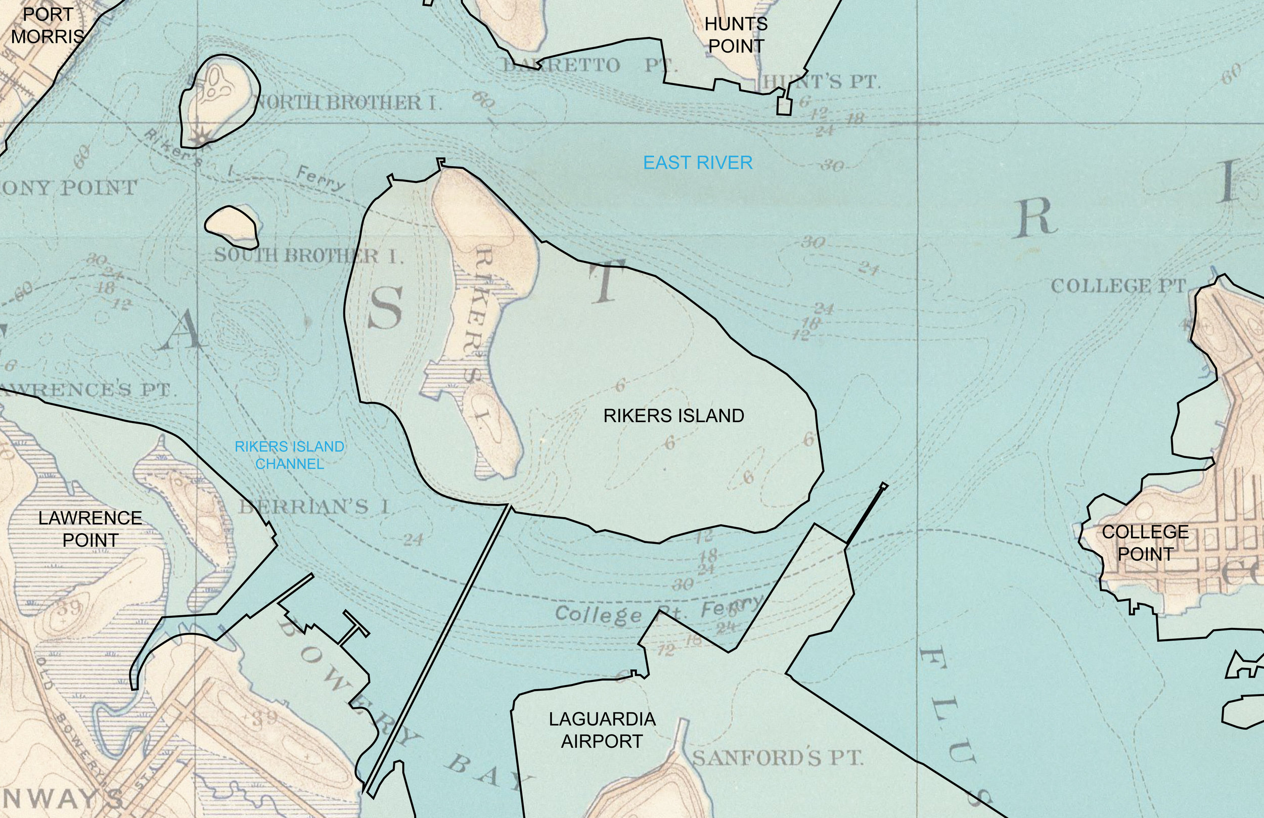 Riker's Island has been built by over 100 years of infill, making construction on the island difficult