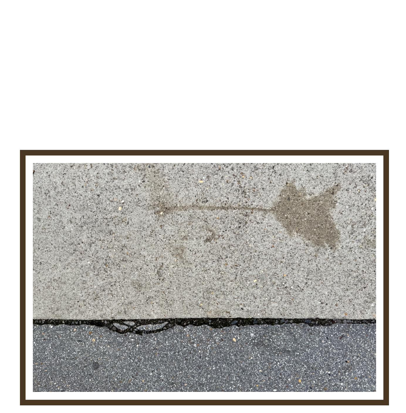   PRESENCE OF ABSENCE   is an ongoing photographic series exploring the material traces of what is no longer there. The work began by examining ephemeral marks left by nature within urban environments and will expand to consider fleeting traces of hu