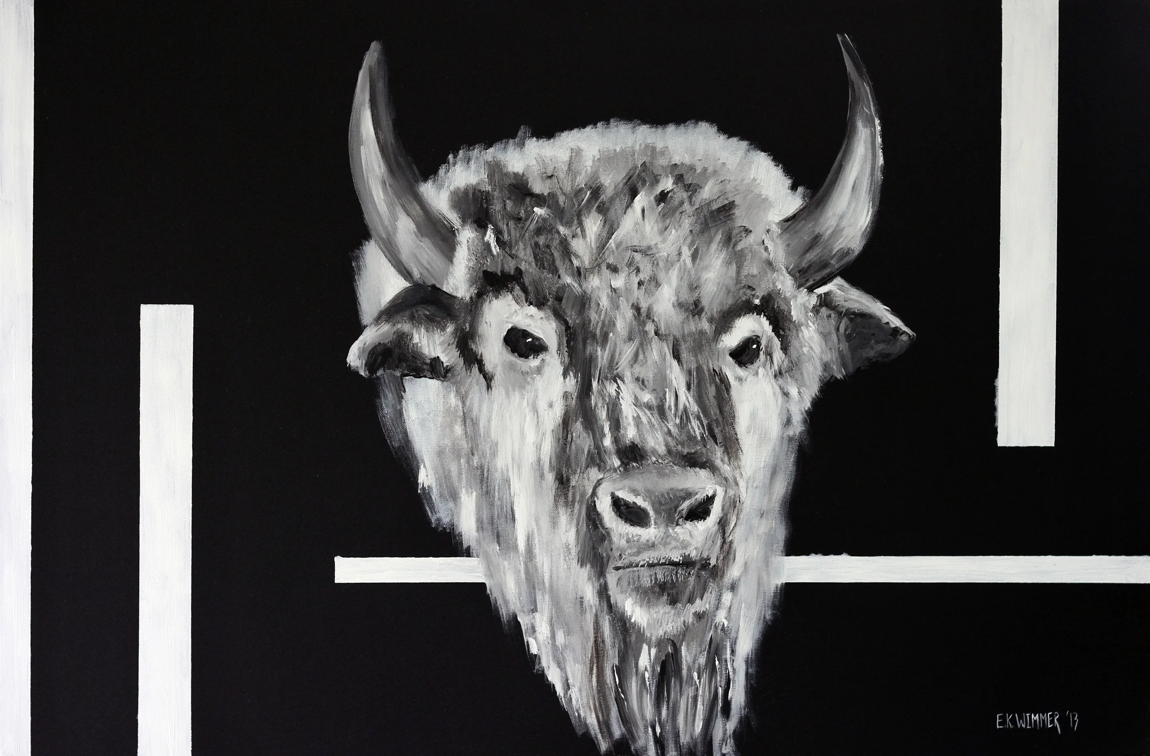 "Buffalo" 24"x36" Acrylic On Canvas $2000