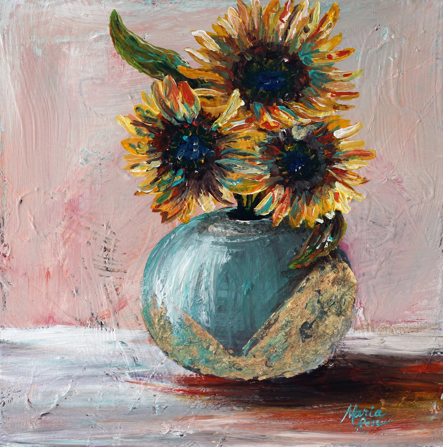 "Bouquet 7" 12"x12" Acrylic On Canvas $450
