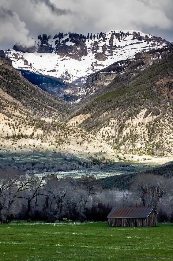 In the Shadow of the Rockies Fine Art Framed $475