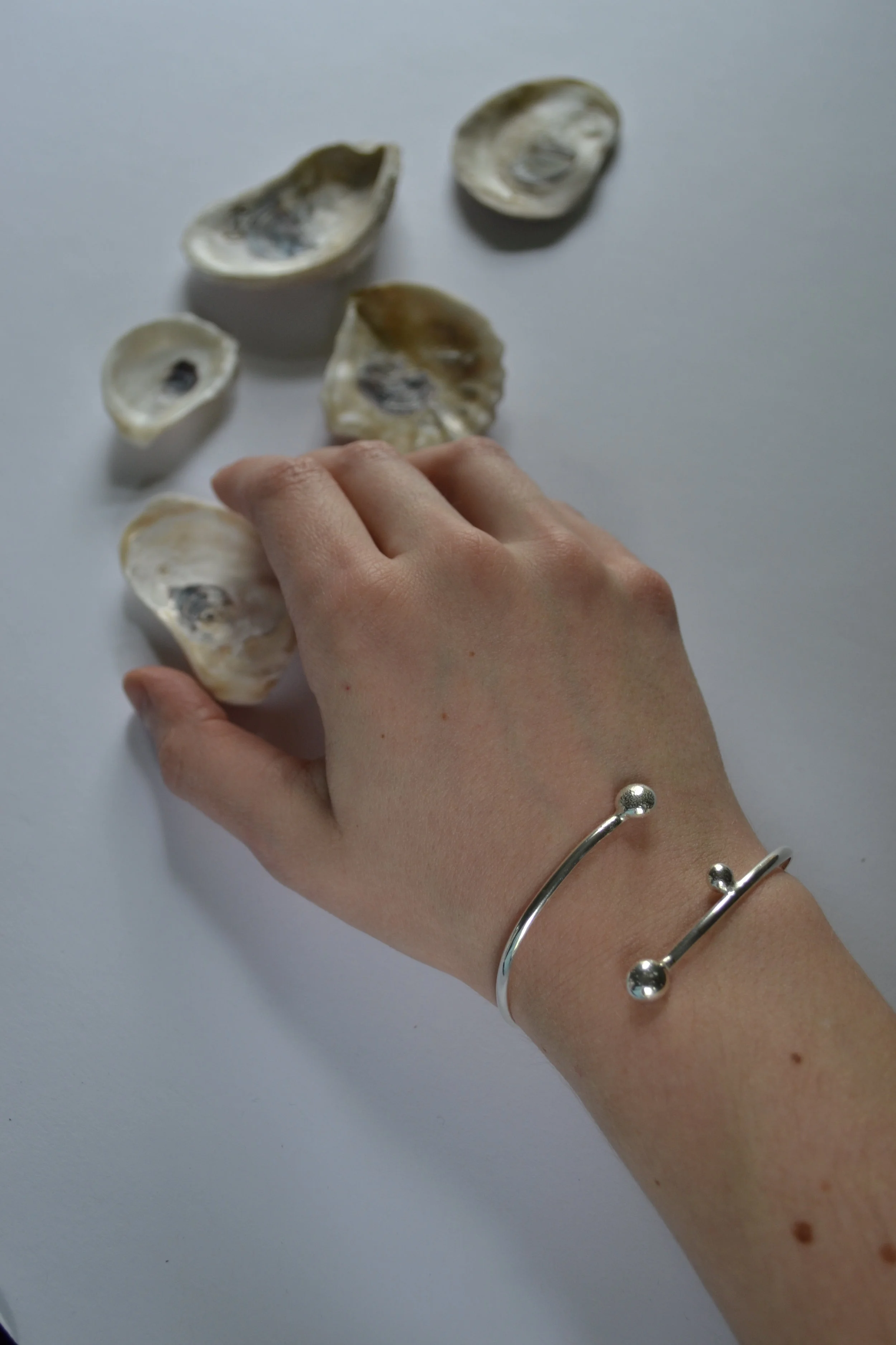 Half Round Bracelet - Solid silver, handcrafted -  lewdesigns.com.JPG