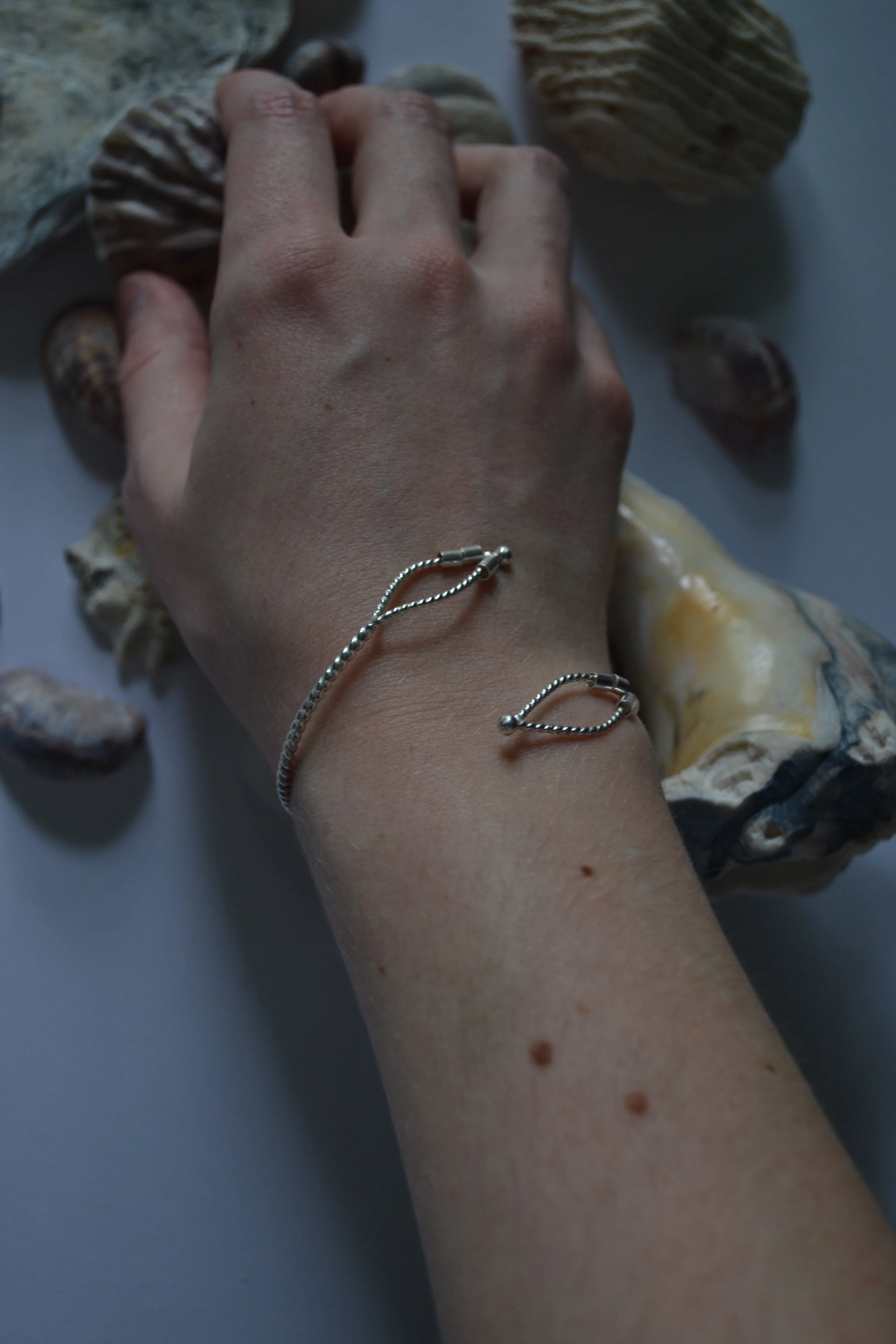 Petal Bracelet - Sterling Silver - Handcrafted  - lewdesigns.com.JPG