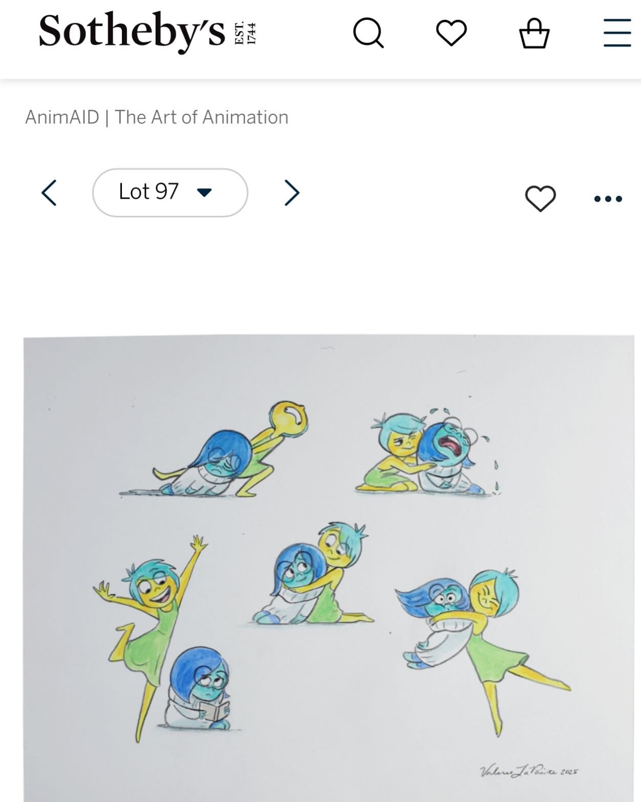 The AnimAID art auction is LIVE for one more day! The proceeds to benefit fellow Animation Industry colleagues who lost their homes in the LA fires.  My Inside Out watercolor paintings are in lot 97 along with dome other Amazing art by fellow Pixar a