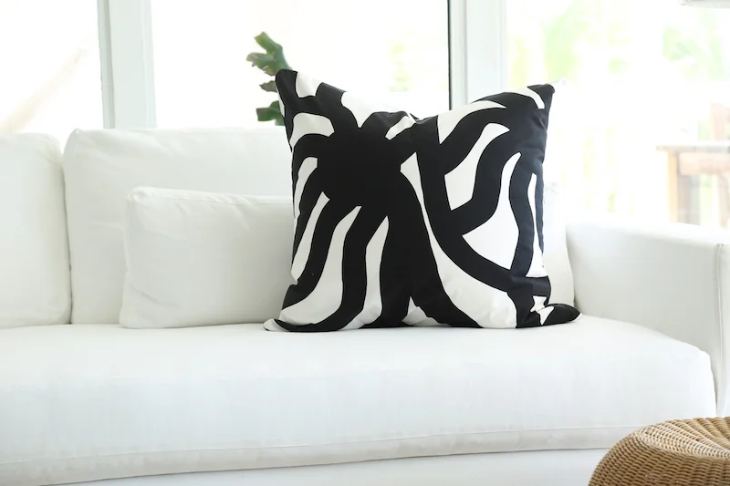 Marimekko Joonas Black and White Pillow 24