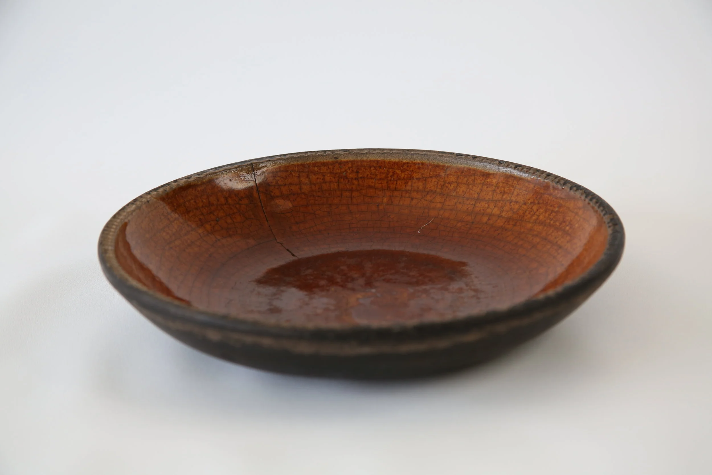 Early Red Ware Coggled Edge-Deep Dish