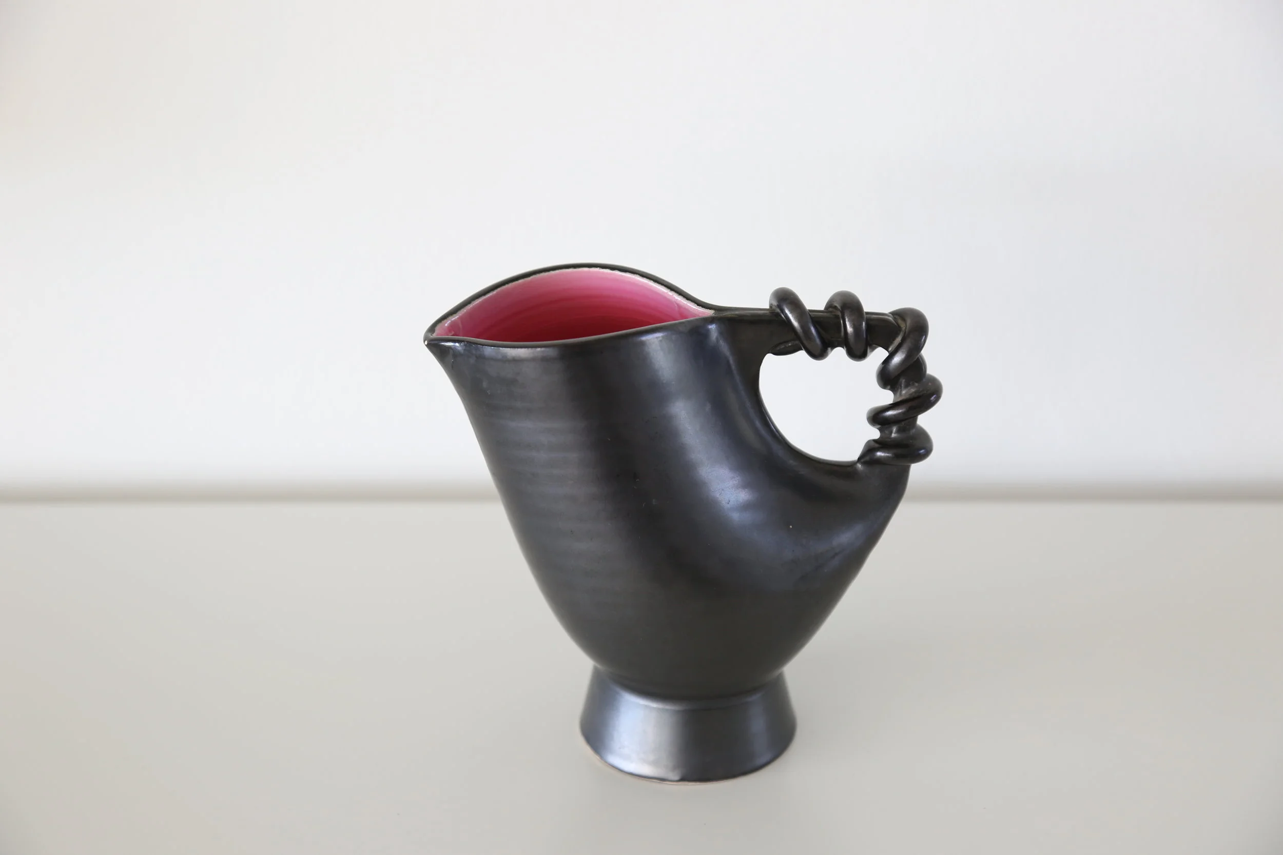 French Mid-Century Modern Ceramic Pitcher