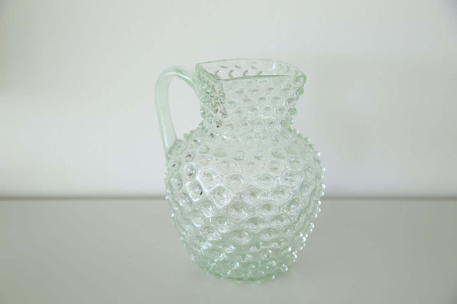 Clear Glass Hobnail Pitcher — The Empty Apartment