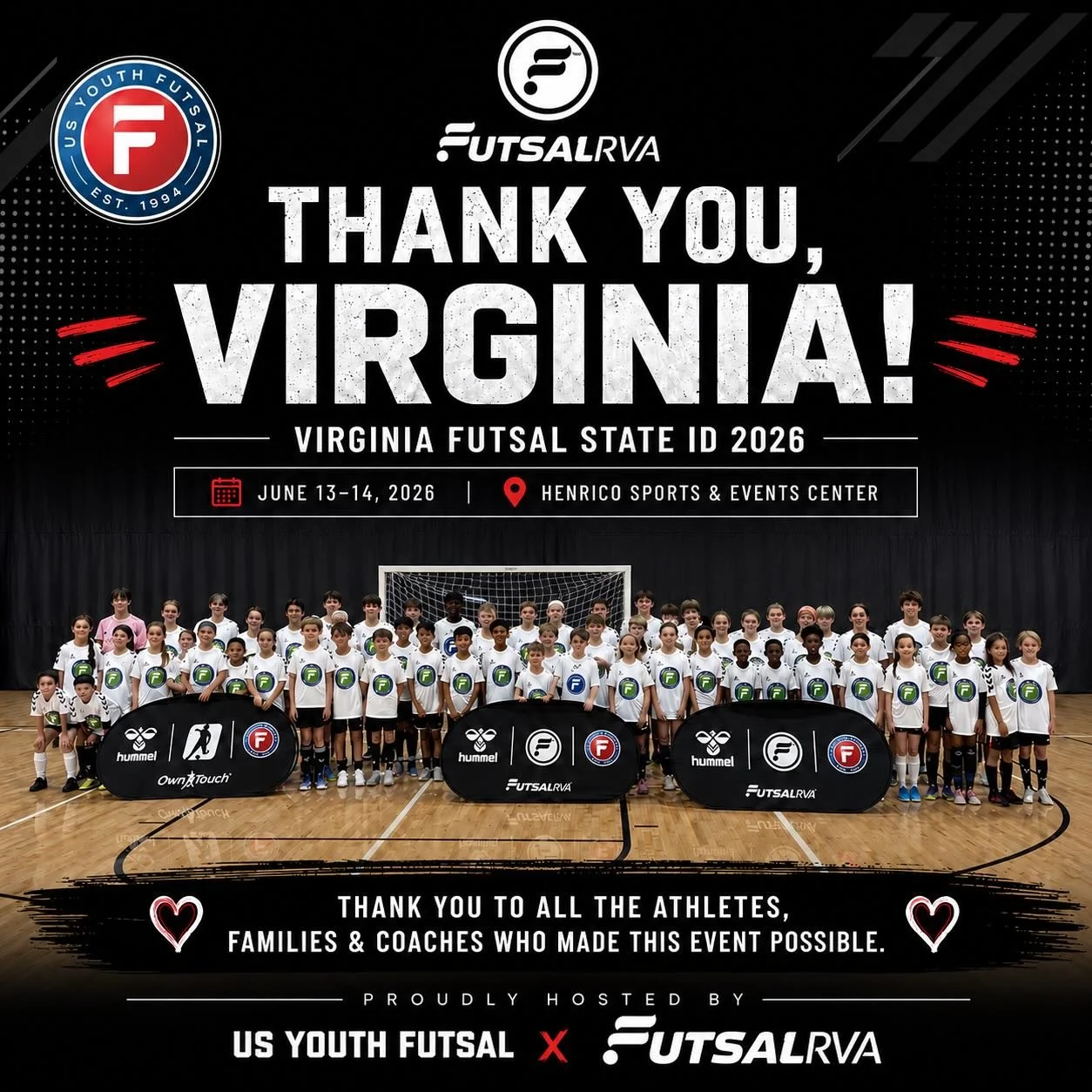 THANK YOU, VIRGINIA! ❤️⚽

What an incredible weekend at the 2026 Virginia Futsal State ID, held on June 13&ndash;14 at the Henrico Sports &amp; Events Center.

A huge thank you to the 70+ futsal players who participated and embraced the opportunity t