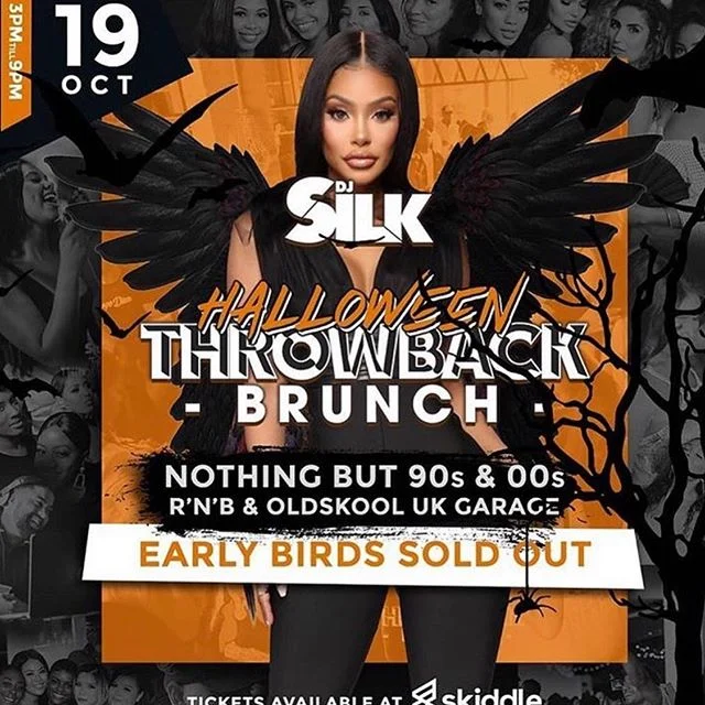 Silks 🧟♀️ Halloween 🧟♀️#ThrowbackBrunch 🗓 19th October 🎟 Earlybirds ❌ SOLD OUT ❌
🎟 1st release ❌ SOLD OUT ❌
🎟 2nd release available via the link in @silkshutdown bio BE QUICK!
