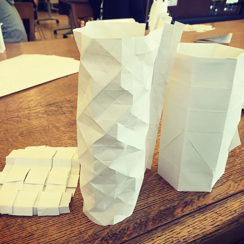 My artifacts from the design exercise in class that lead us to explore abstract forms while trying to forgot function. 