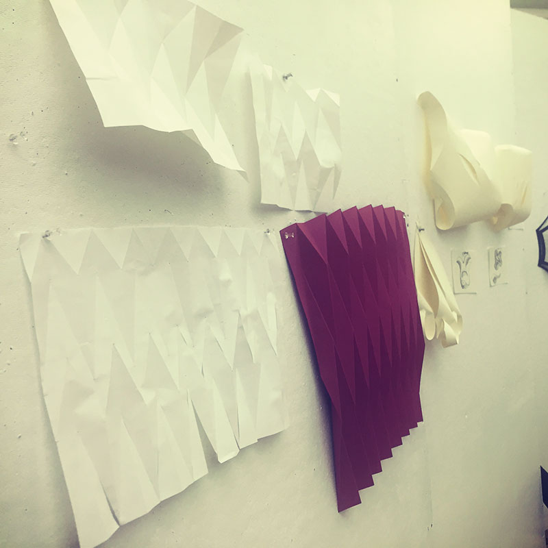 My process work at the final critique.