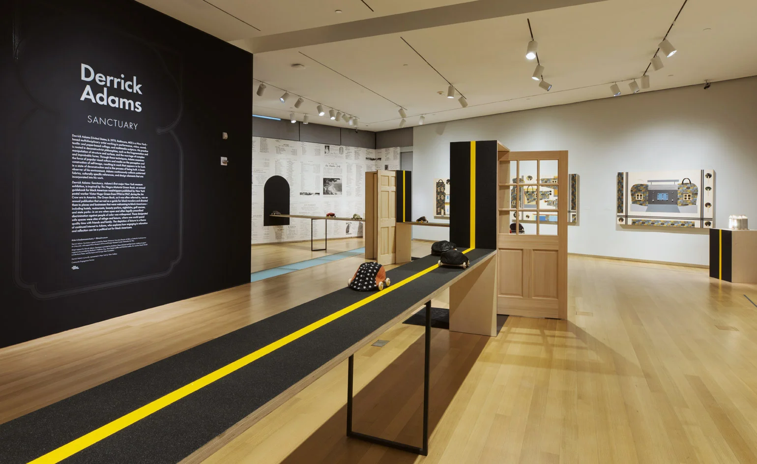 Installation view of ‘Sanctuary’ by Derrick Adams at MAD, New York. Photography: Jenna Bascom. Courtesy of The Museum of Arts and Design