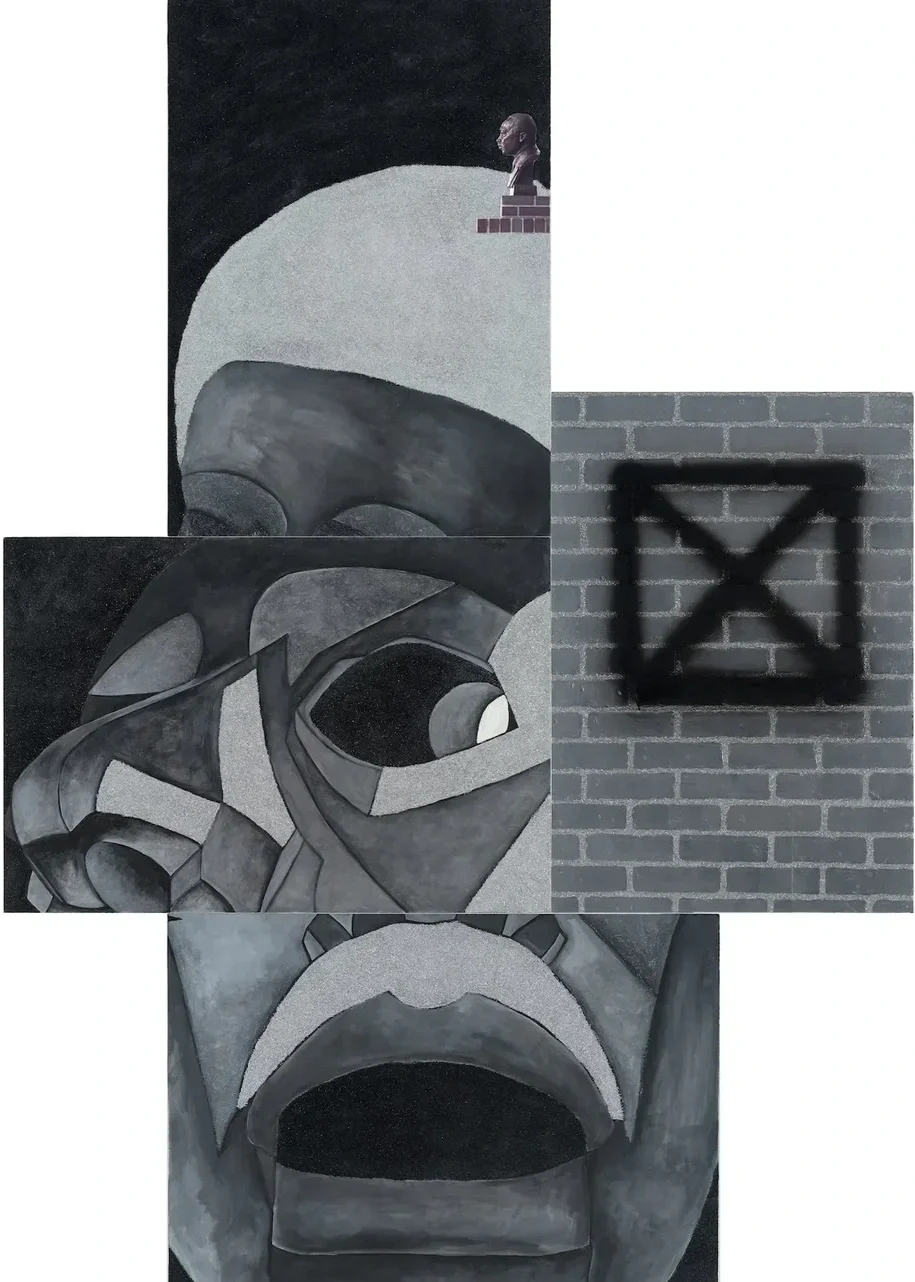 New Construction in Historic Districts. 2009.

Mixed media collage on wood panels. From the “Monument City” series. 