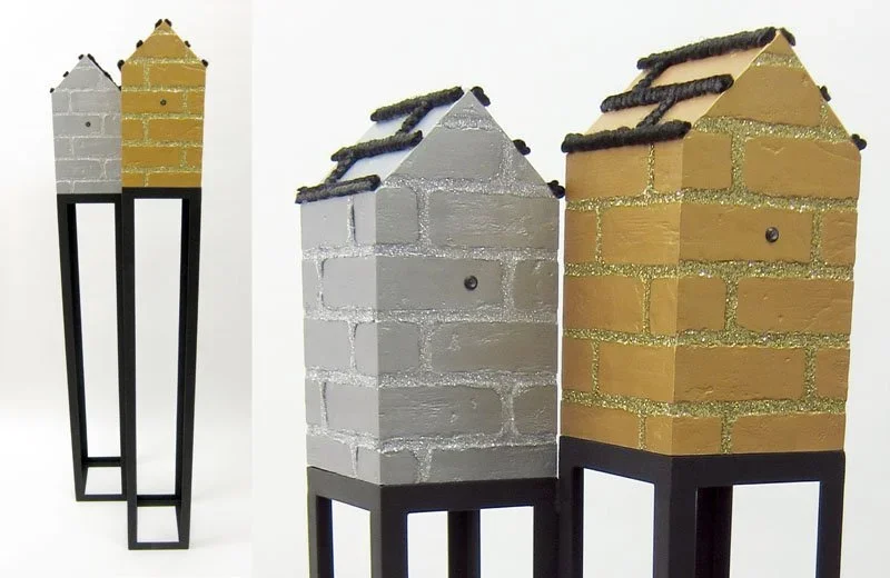  Twin Complex. 2013. 
 
Mixed media sculpture. 65 x 17 x 19 in. 