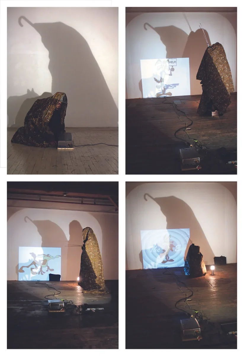 The Sleep Over Under and Inside (Beuys). 2011-2013.

Digital photograph. 36 in. x 24 in. each. Edition of 3. From Communicating with Shadows, performance and photo series.