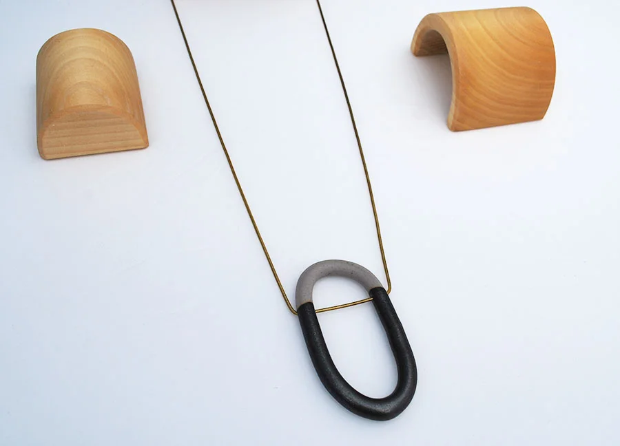 Jelly Roll Ceramic Necklace
