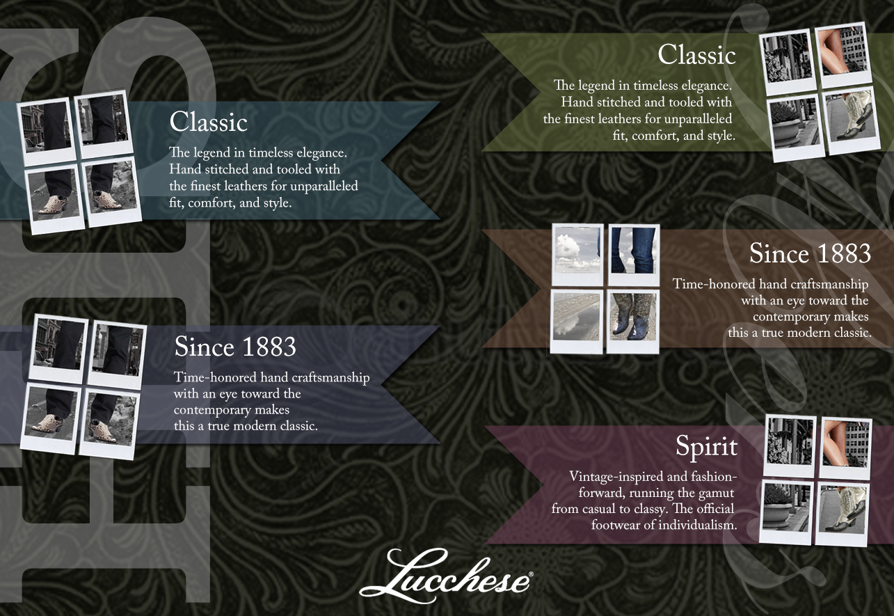 Lucchese Collections page mock-up