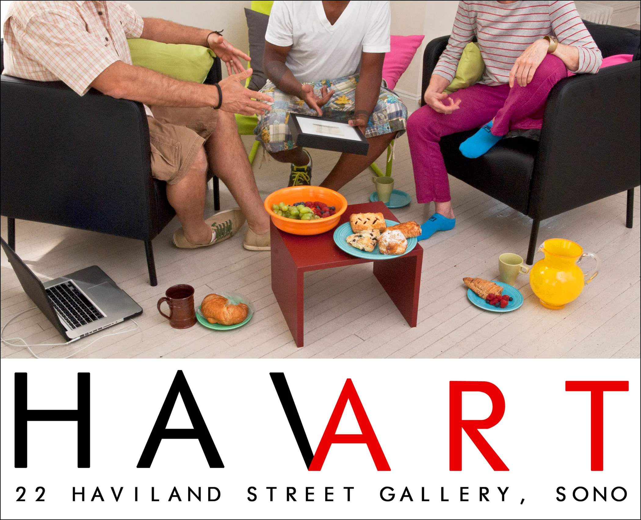 22 Haviland Street Gallery is proud to present "HAVART", A diverse art exhibit featuring 6 Regional Artists. The opening receptions coincide with the SONO Arts Celebration weekend and is the kickoff to our 12th August in SONO. Opening Brunch, Saturday, August 16th 10am – 1pm Evening Reception, Saturday August 16th 5 pm – 7pm Closing Reception, Wednesday, September 10th 5pm – 8pm Featured Artists; Vincent Calenzo ...Painter of Comedic Situations Jahmane Artz ...Graffikollage Artist Duvian Montoya ...LifeStyle Narratives day moore ...Minimalist Landscape Painter Constance Old ...Fiber Wall Art Pieces Becca Swartz...Mandala Artist Gallery Hours: Thursday – Sunday 3pm – 6pm and by Appointment