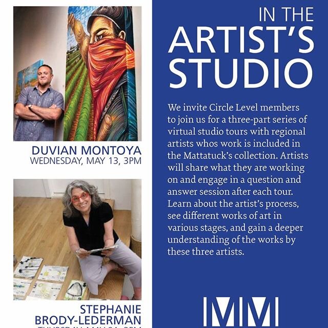 Be a part of &ldquo;In the Artists studio&rdquo;! A conversation between myself and Curator Cynthia Roznoy from the Mattatuck Museum. Tomorrow May 13th at 3pm through zoom. Send an email to cyndi@mattmuseum.org. to sign up. Thank you Mattatuck Museum