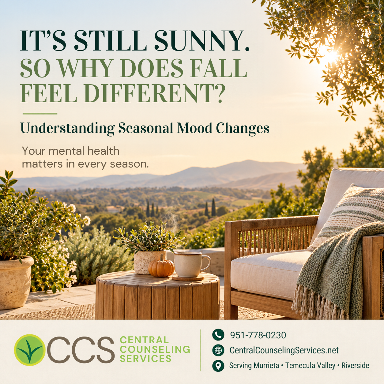 It's Still Sunny. So Why Does Fall Feel Different? Understanding Seasonal Mood Changes