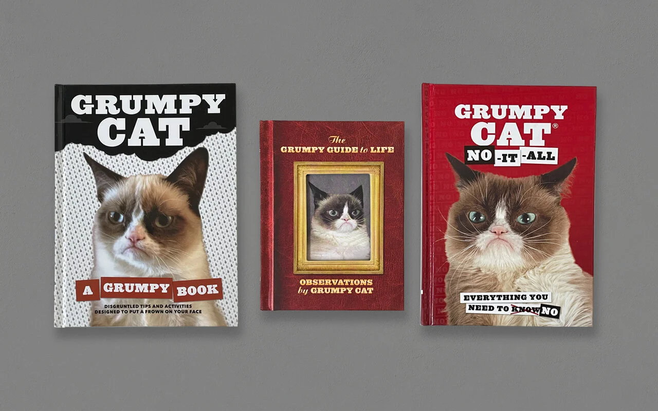 GRUMPY CAT Books and Stationery Line: In house origination. Design and Art Direction