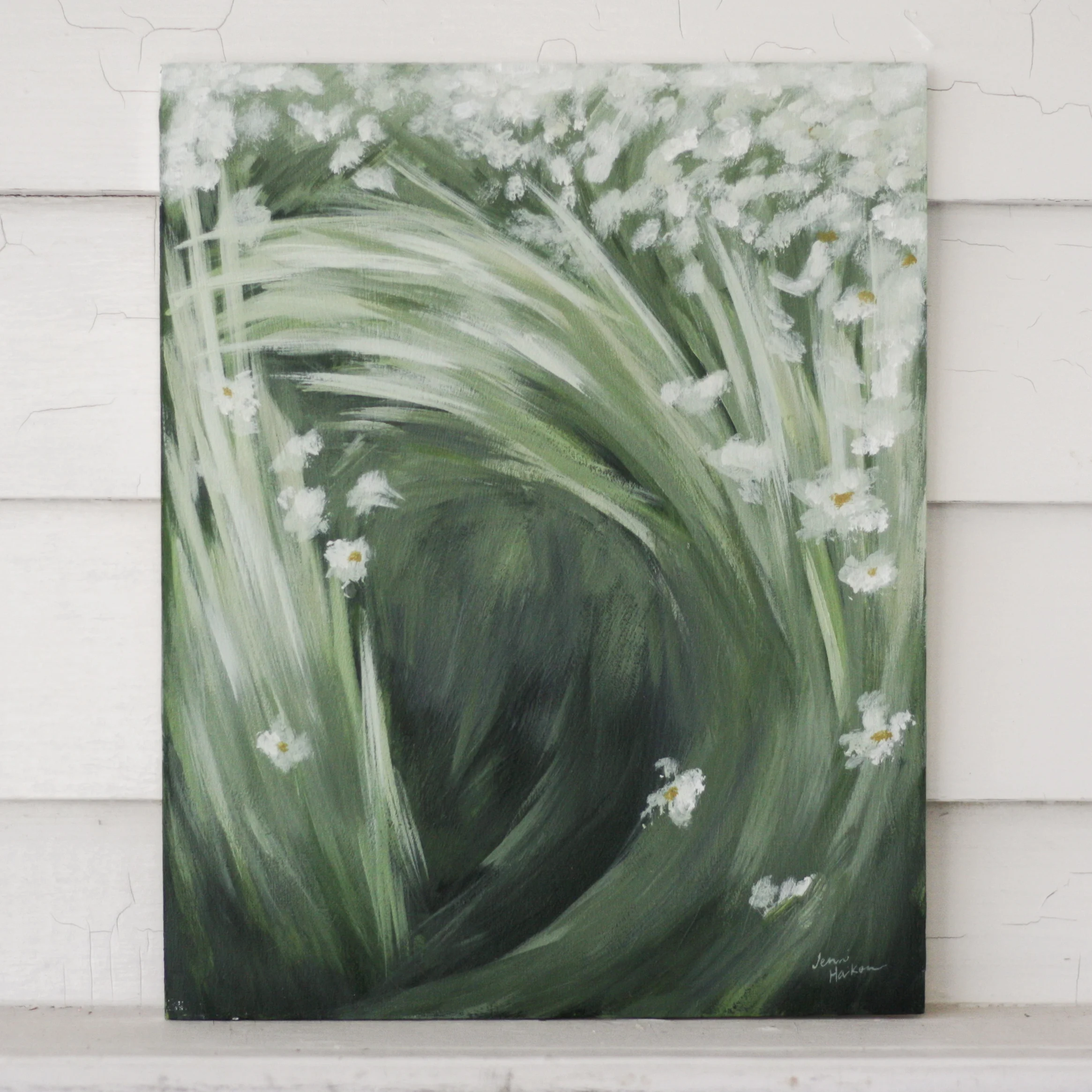 "Waiting on Spring" 8x10 Original Acrylic Painting