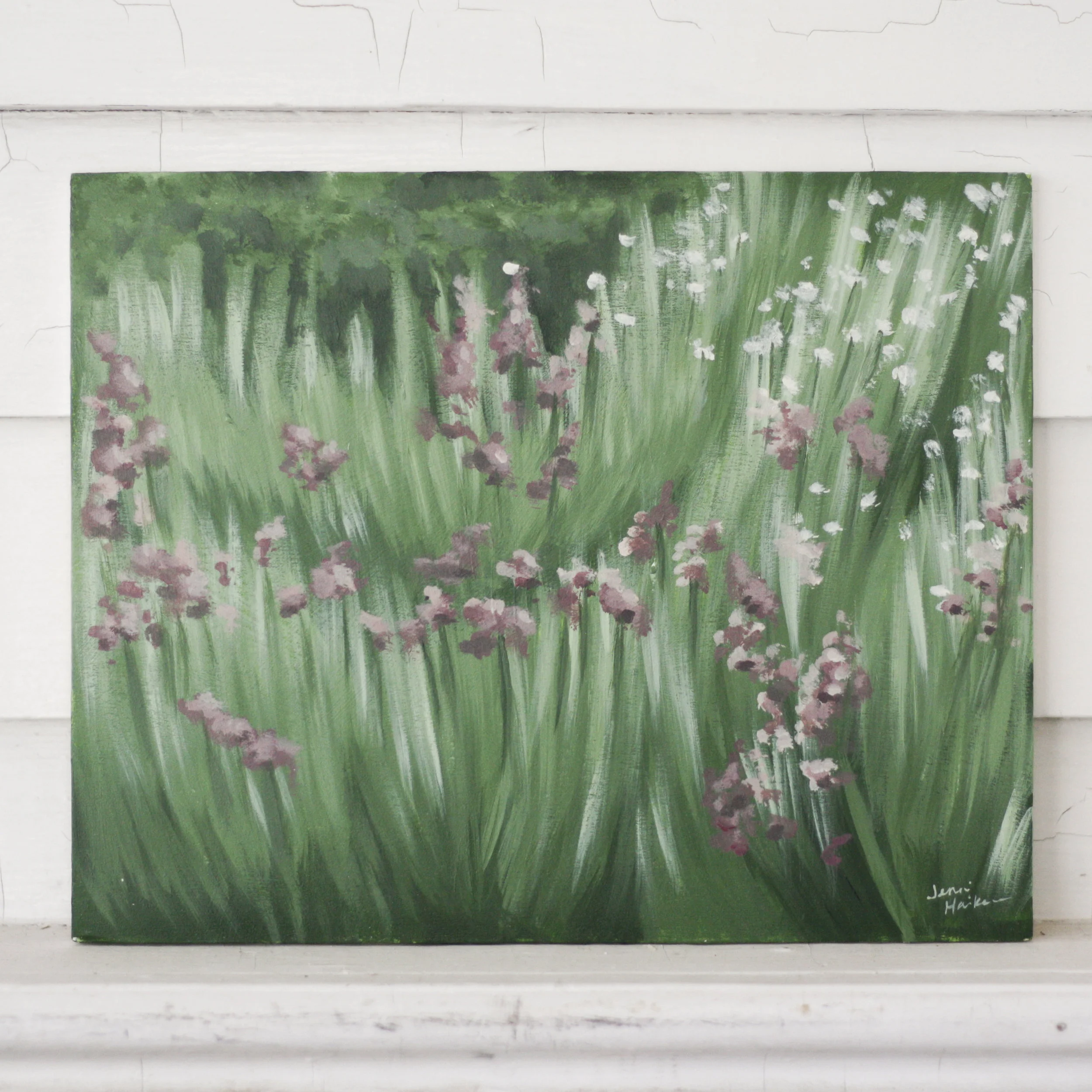 "Pastoral Eglantine" 8x10 Original Acrylic Painting