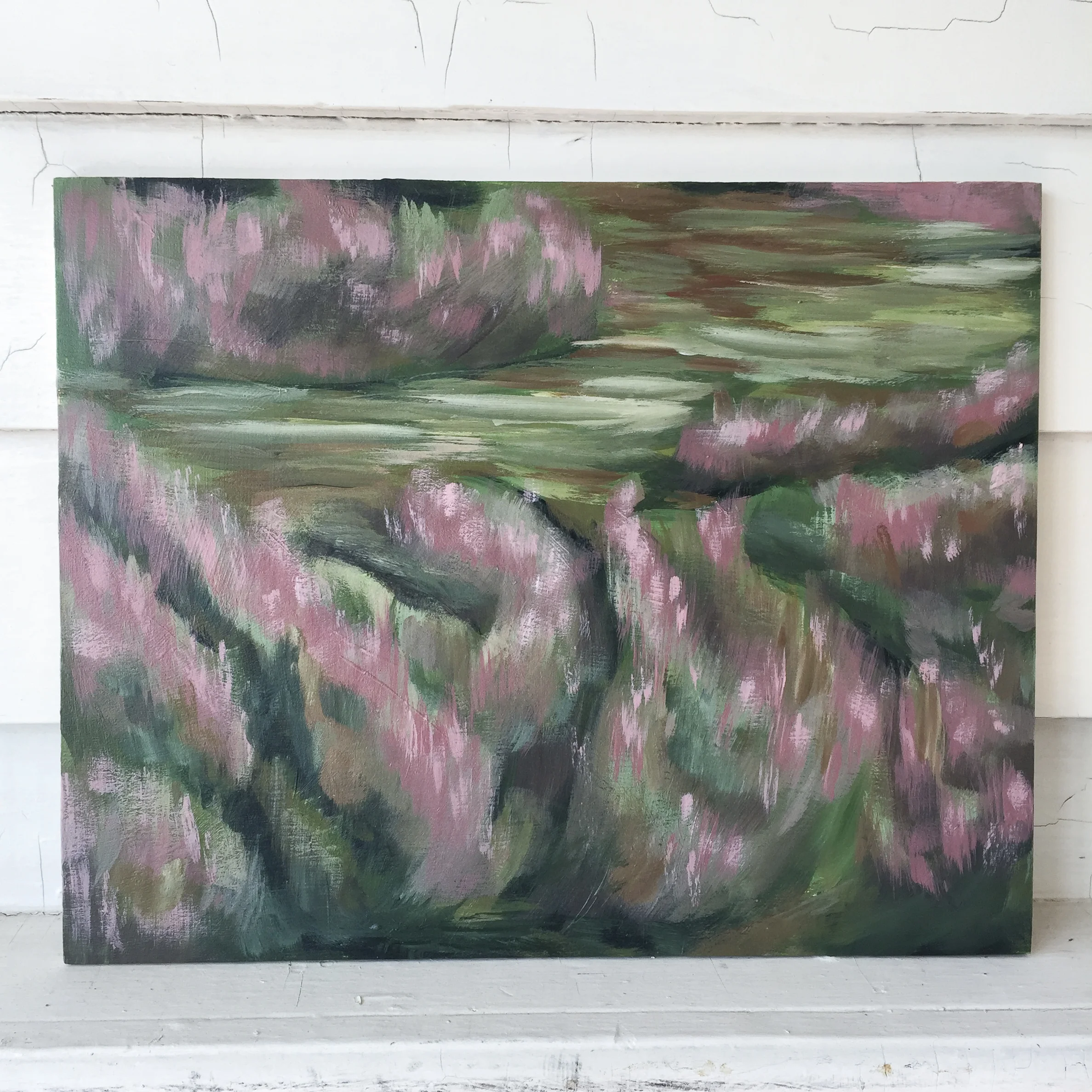 "Fields of Heather" 8x10 Original Acrylic Painting