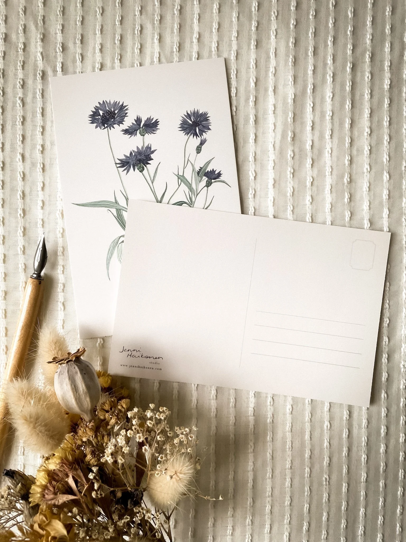 Pink & Blue Floral Postcard Set 2.JPG