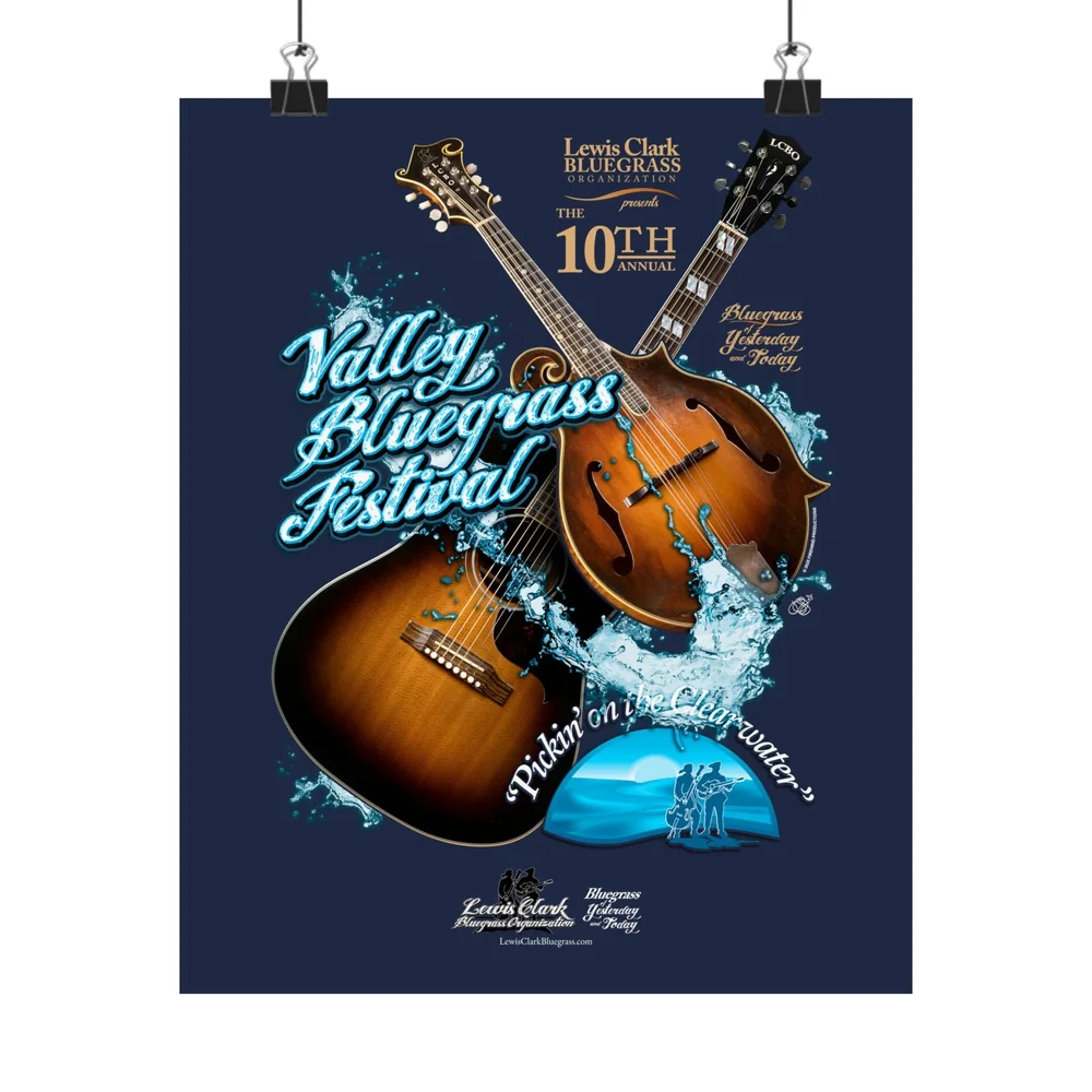 CHAR Acoustic セット BLUES & BARRELS ポスター 2025 Valley Bluegrass Festival Posters — Lewis Clark Bluegrass