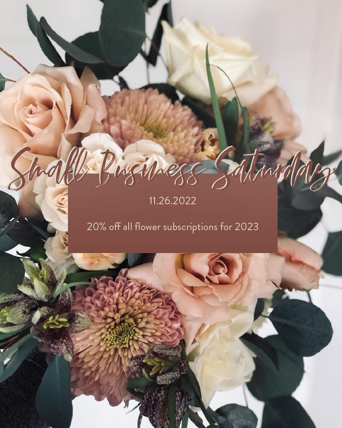 We love all the support we get as a small business, so this Saturday you&rsquo;ll receive 20% off all 2023 flower subscriptions whether you&rsquo;re looking to do 3, 6 or 12 months! The gift that keeps on giving, month after month after month after m