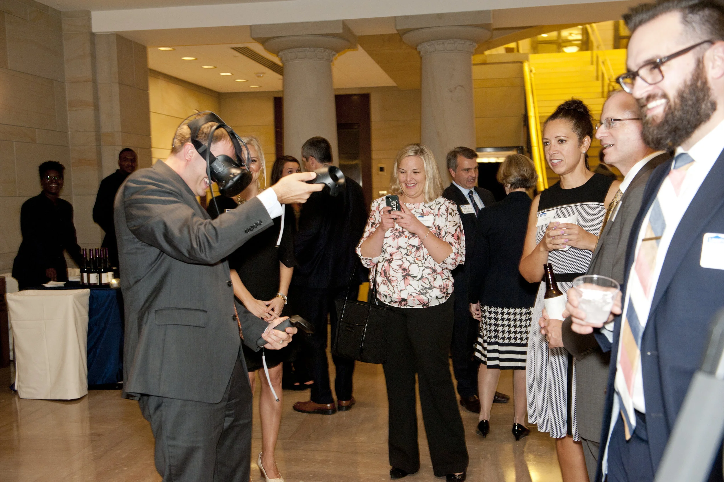 Guests interacting with our latest VR experience.