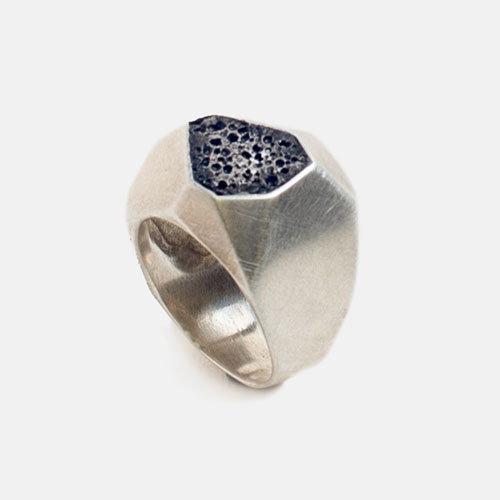 Ring Hermès Anneau de carré 90 Régate Silvery Metal ref.882114 - Joli Closet
