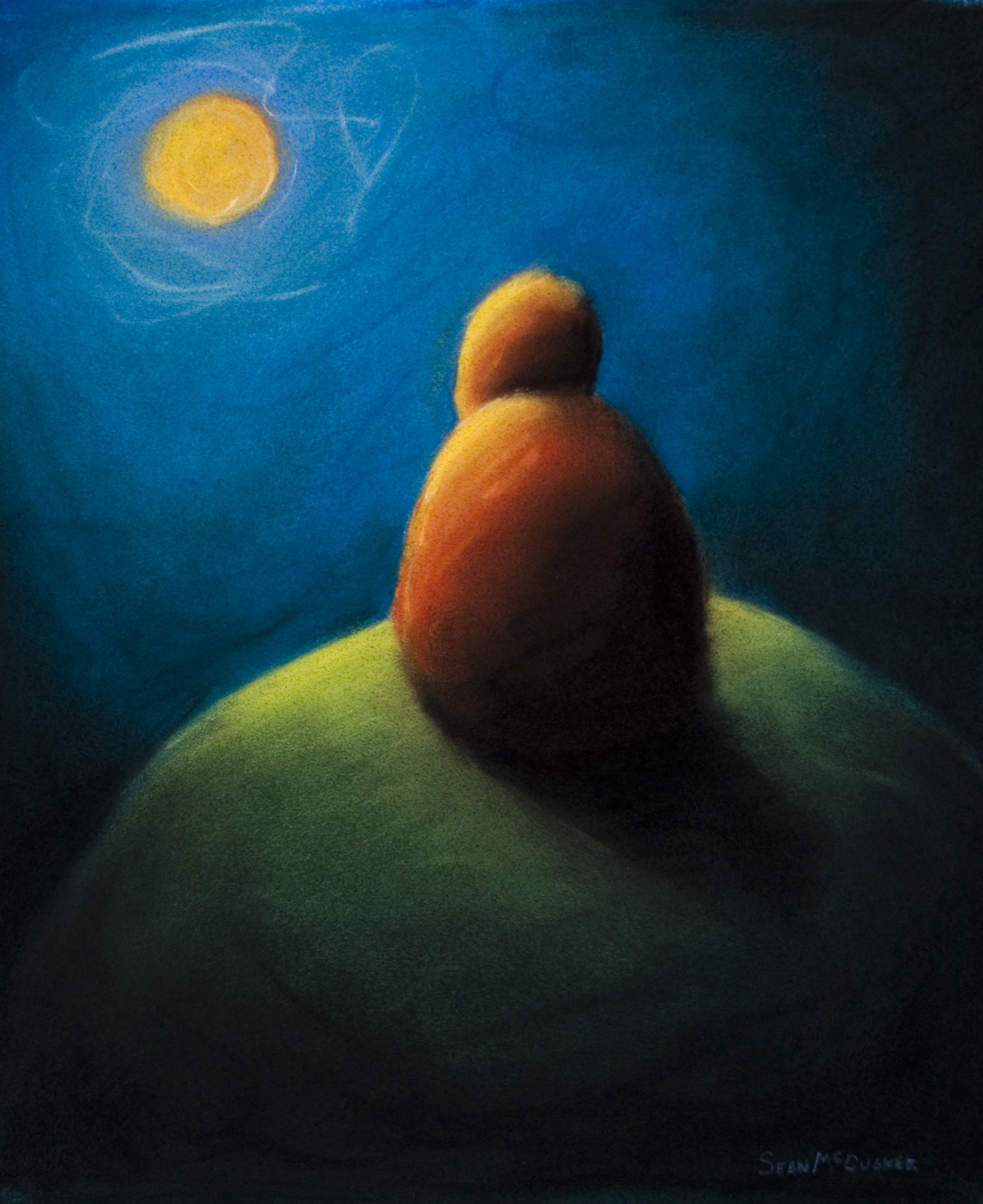 Quiet Time • Soft pastel on paper • 300