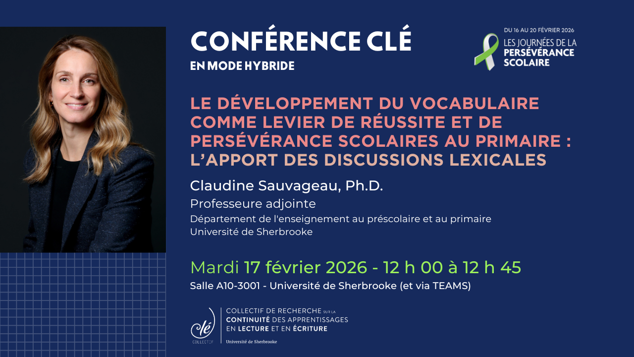 Le développement du vocabulaire comme levier de réussite et de persévérance scolaires au primaire : l’apport des discussions lexicales