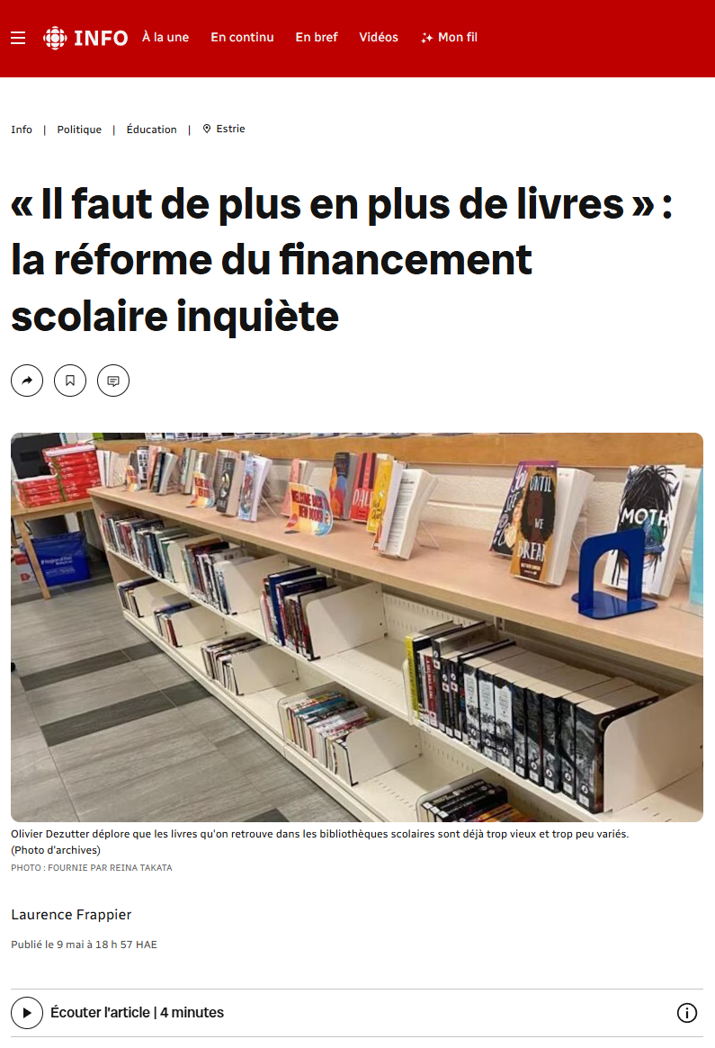 « Il faut de plus en plus de livres » : la réforme du financement scolaire inquiète