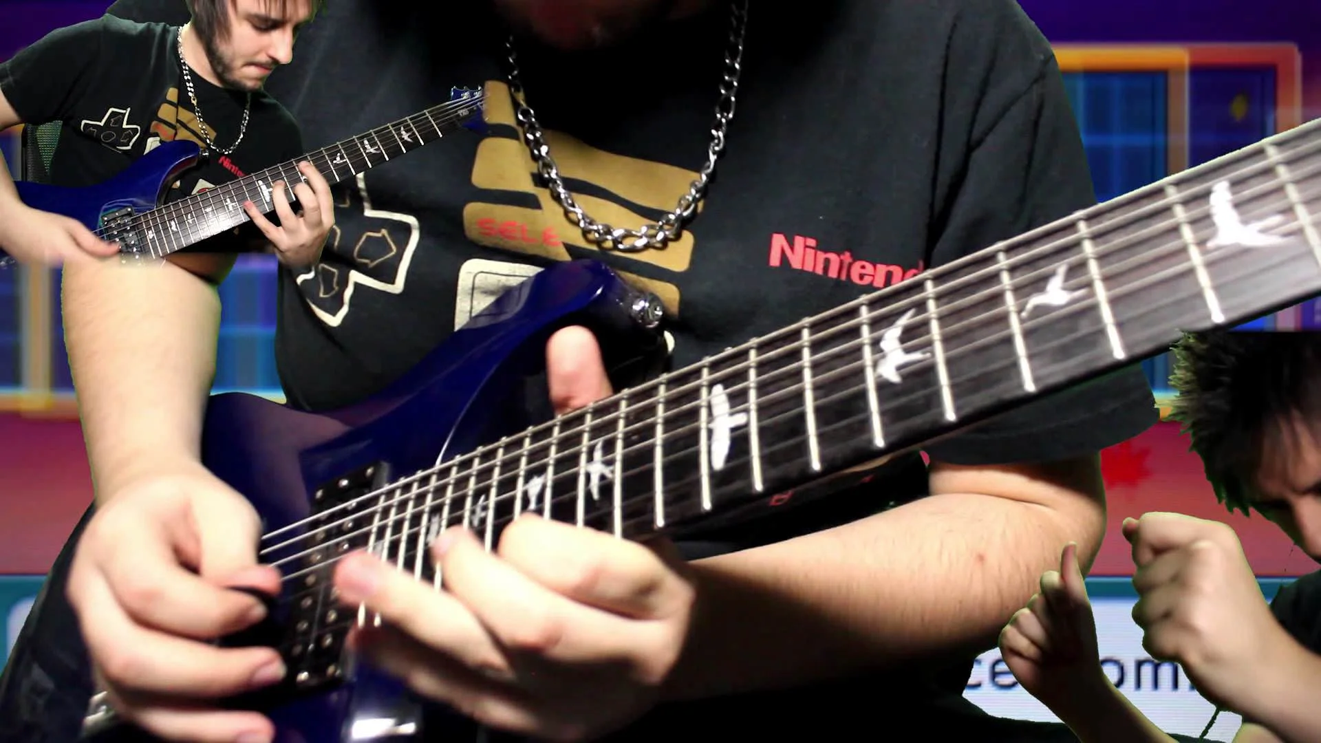 Watch FamilyJules7X perform metal guitar remix of the 3DS Puzzle Swap theme.