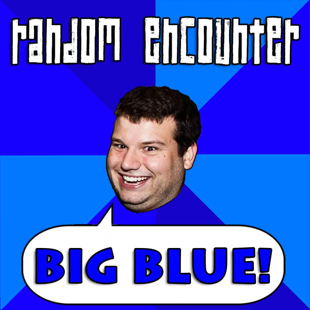 It's big, it's blue, It's Random Encounter's new album, The Big Blue LP