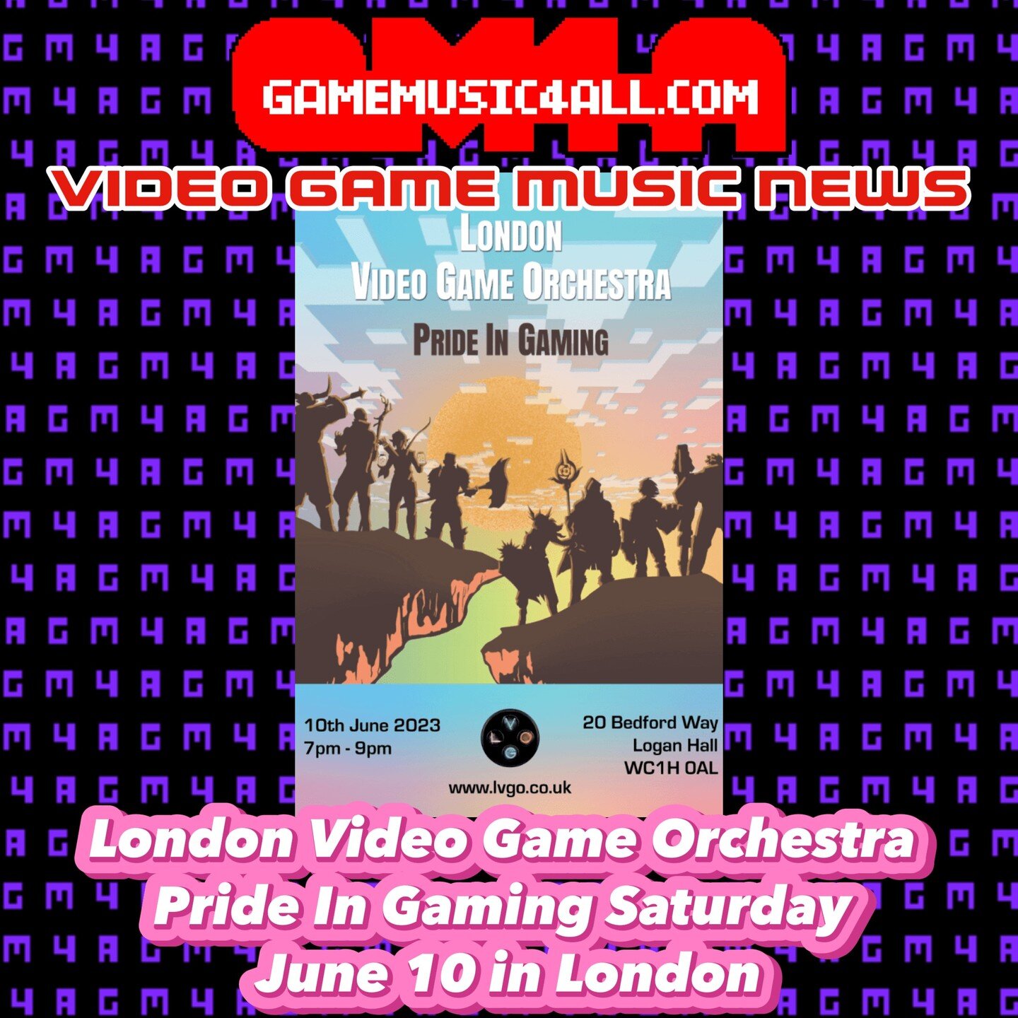 Video Game Music Event! &quot;London Video Game Orchestra Pride In Gaming Sat June 10 in London, England&quot; @lvgorchestra 
Find more info and gaming news at: https://gamemusic4all.com/vgmnews

#orchestra #symphony #music #newmusic #musicevent #eve