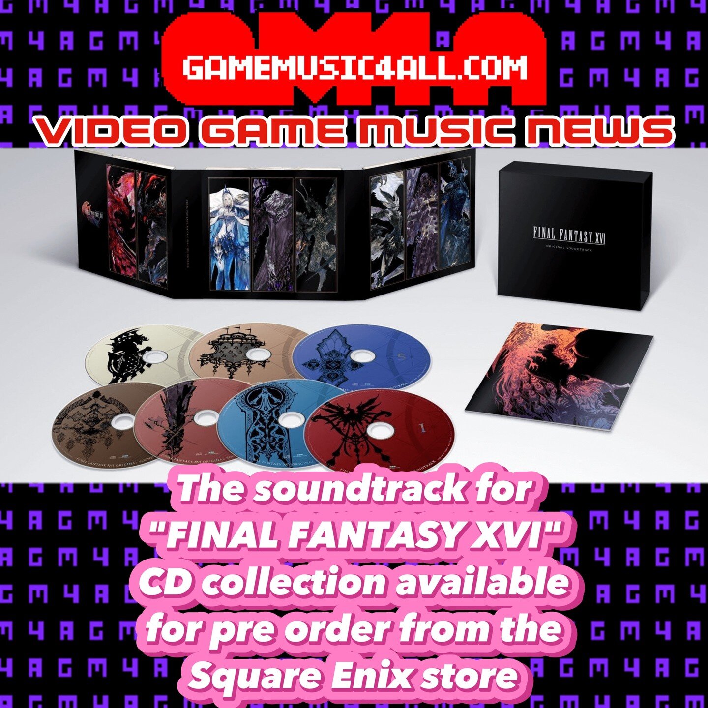 Merch preorder! The soundtrack for &quot;FINAL FANTASY XVI&quot; CD collection available for Pre-order from the Square Enix store. @squareenix Link in bio!
Find more info and gaming news at: gamemusic4all.com/vgmnews

#VGM #gamemusic #videogamemusic 