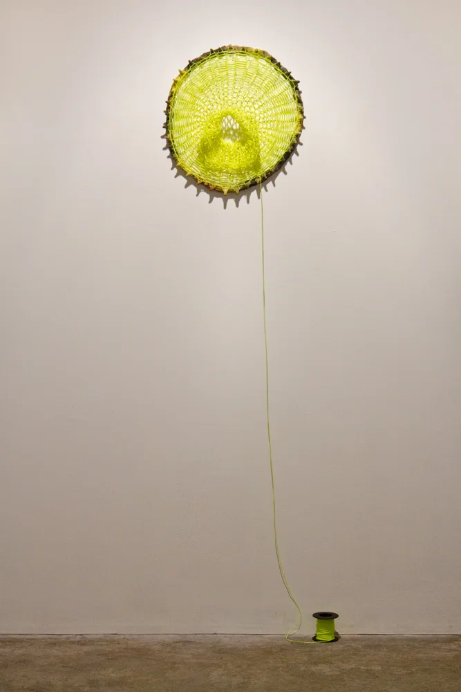 Loom Clock II , 2012, Clay and plastic, 2 x 18 x 18 in.