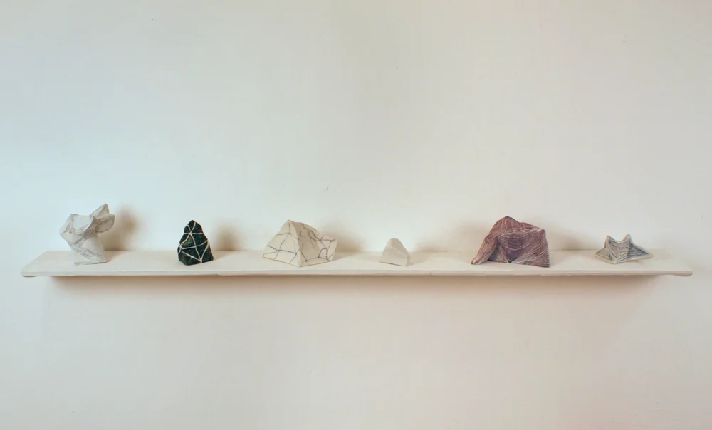 Shape Map Set , 2010, Clay and wood, various dimensions