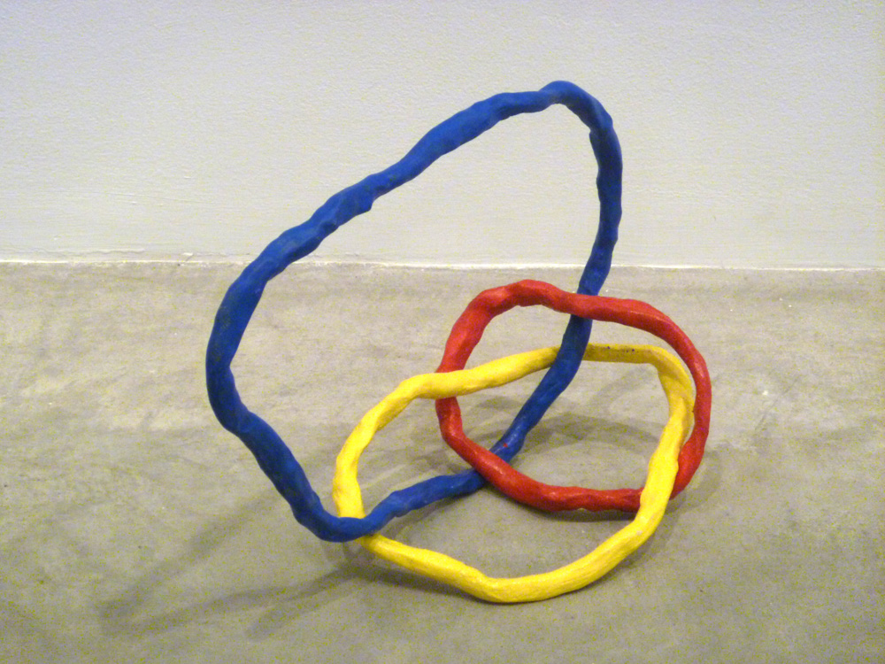  Borromean Ring Variation #4 , 2011, Clay with acrylic, 12 x 12 x 12 in. 