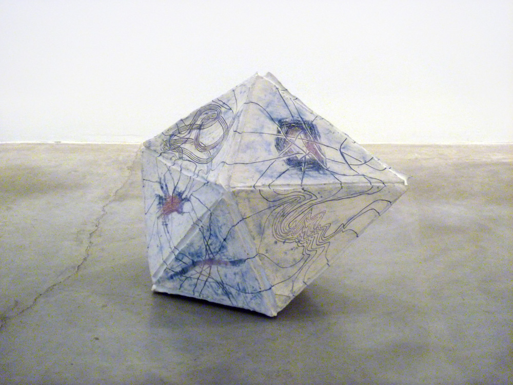 Prism (Triaugmented Triangular) , 2011, Clay and glaze, 27 x 32 x 24 in.